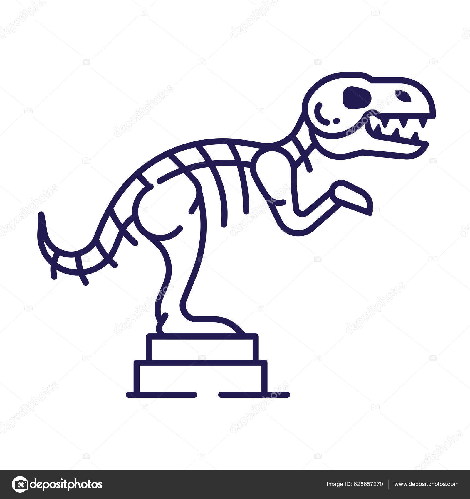 Modelo de logotipo de desenho animado da T-Rex
