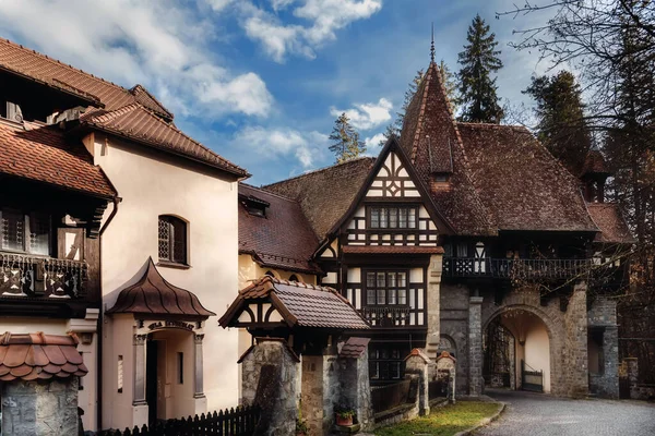 Former Royal Guard Office Peles Castle Carpathian Mountains One Most — 图库照片