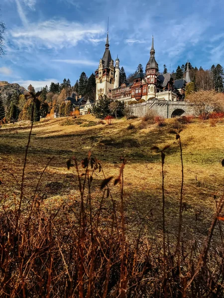 Peles Castle Carpathian Mountains Popular Travel Destination Sinaia Neo Renaissance —  Fotos de Stock