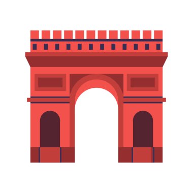 Zafer Kemeri olarak da bilinen Arc de Triomphe binasından esinlenilmiş ünlü Paris anıtı ikonu. Düz tasarımda Fransa 'nın başkentinde ünlü mimari turizm simgesi.