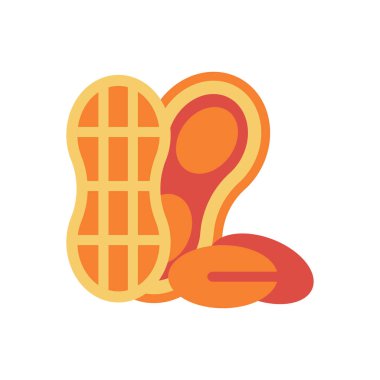 Düz dizaynlı çekirdek simgesi ile açılmış fıstık..