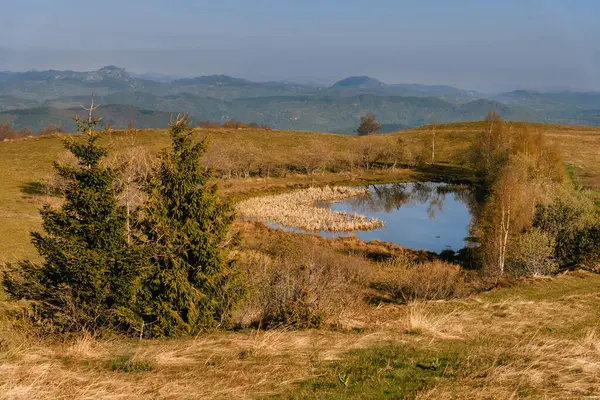 Крошечное Озеро Небеска Суза Tear Haven Горе Голия Сербия Утренний — стоковое фото