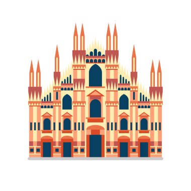 İtalya 'nın ünlü katedral simgesi Milan' ın eski bazilikasından esinlenilmiştir. Düz tasarımda Gotik İtalyan Kilisesi mimari simgesi.