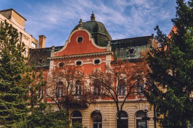 Drakslers Palace, one of the most popular buildings in Kikinda. Historical site and cultural monument in Serbia. Drakslerova palata is serbian historical heritage and landmark of Vojvodina. clipart