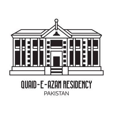 Pakistan 'ın Ziarat, Pakistan' daki Quaid-e-Azam Konutundan esinlenilen simge. Sömürge tarzı ahşap yazlık..