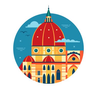 İtalya 'nın ünlü kubbe kilise dairesi, Floransa' nın Çiçekli Duomo 'su Aziz Mary Katedrali' nden esinlenerek yapılmıştır. Yani Santa Maria del Fiore 'un düz tasarımıdır. İtalyan Kilisesi mimari simgesi.
