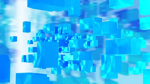 Abstract Background Illustration Blue Cubes — стоковое фото