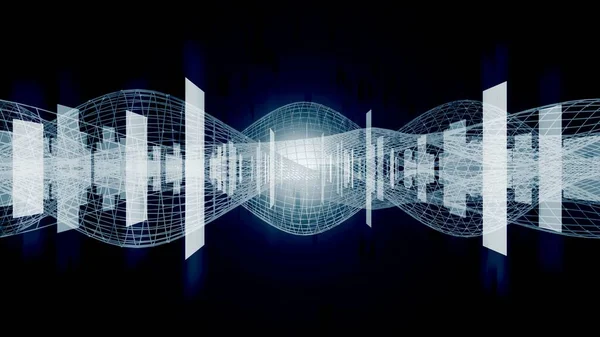 sound wave and digital technology. science and innovation concept