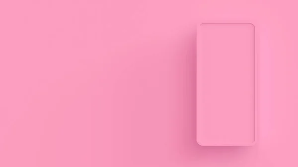 Pink 3D background with wide margins and a smartphone-sized frame on the right edge