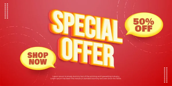 Realistic Special Offer Promotion Banner Promote Your Business Offer — Stock Vector