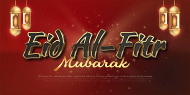 Kurban Bayramı metni 3d biçim lüks düzenlenebilir metin efekti