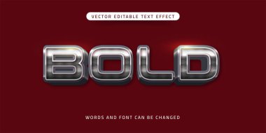Kalın özel metin 3d biçim düzenlenebilir metin efekti