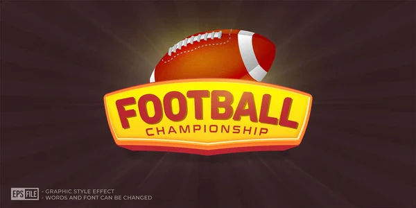Insigne Championnat Football Américain Logo Avec Style Graphique Personnalisé — Image vectorielle