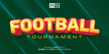 Düzenlenebilir metin futbolu 3d biçim metin efekti