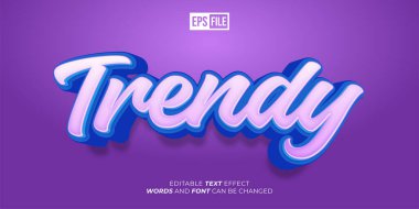 Düzenlenebilir metin trend 3d biçim metin efekti