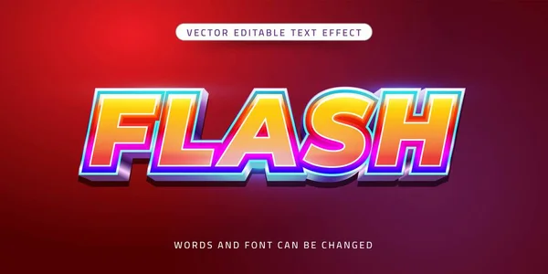 Flash Personalizado Efeito Texto Editável — Vetor de Stock