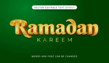 Ramazan kareem düzenlenebilir metin efekti
