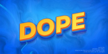 Mavi arkaplan ile vektör düzenlenebilir metin dozu