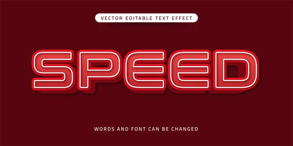 stock vector Speed text 3d style editable text effect