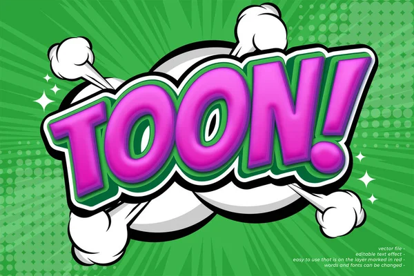 Editable Text Effect Toon Cartoon Style Concept — Vettoriale Stock