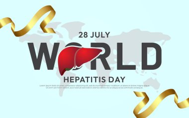 Dünya Hepatit Günü için yaratıcı tasarım pankartı veya poster