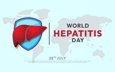 Mutlu Dünya Hepatit Günü 28 Temmuz Yatay Sancak