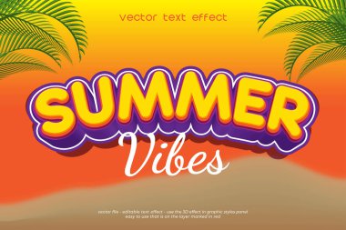 Yaz titreşimleri 3B metin efekti