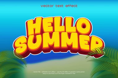 Merhaba yaz düzenlenebilir 3B metin efekti