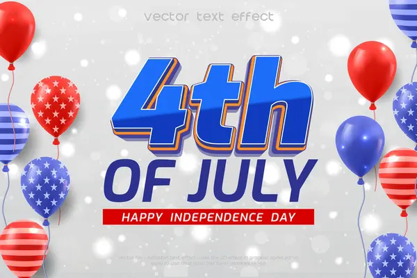 4 Temmuz Bağımsızlık Günü arkaplanı ve değiştirilebilir metin efekti