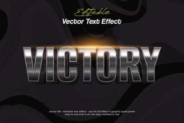 Esport 3d metin biçimi ile zafer düzenlenebilir metin efekti
