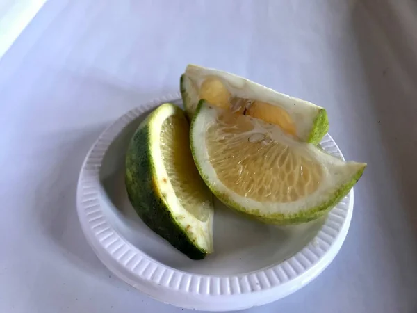 Fechar Limão Depois Fatiado — Fotografia de Stock