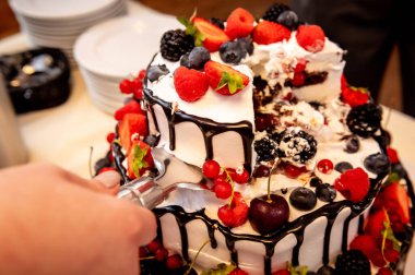 cutting a cake sweets, cake and cookies