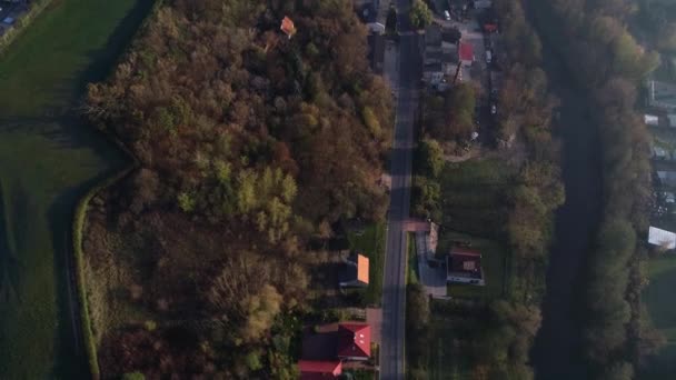 Small Town Golub Dobrzyn Poland Castle Roads Buildings Hills River — Stock Video