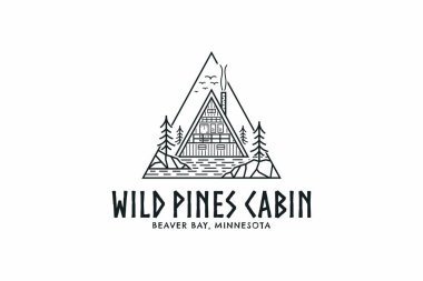 cabin logo vector illustration design clipart