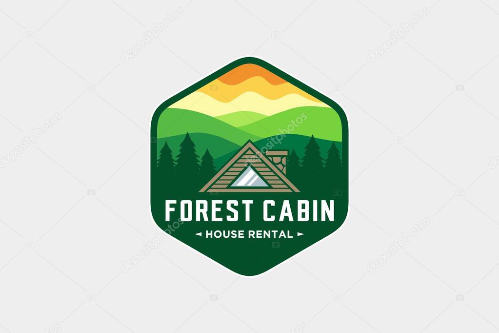 Cabin logo vector illustration design
