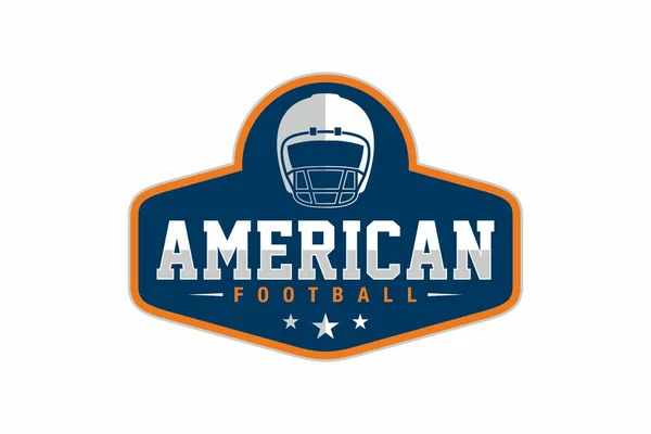 Amerikansk Fotboll Sport Logotyp Och Bricka — Stock vektor