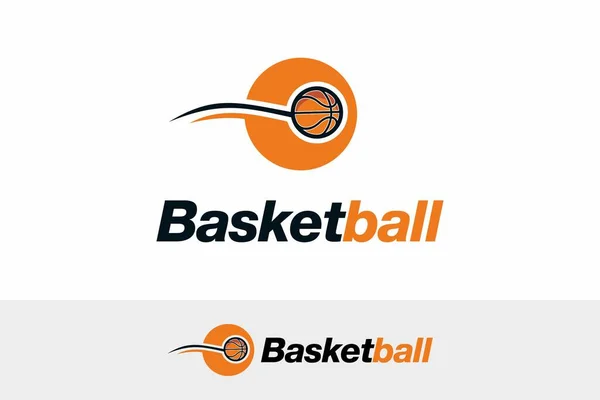 Baloncesto Logo Diseño Vector Ilustración — Archivo Imágenes Vectoriales