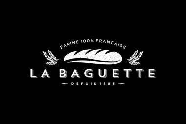Klasik Retro Pastane, Pasta Dükkanı Etiketi Vektör Logosu Damgası. Ekmek logosu tasarımı