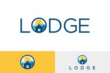 Tatil evi logo tasarımı ilham, otel, motel, kulübe