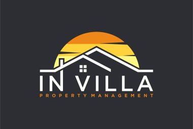 Ev kiralama için logo tasarımı şablonu. Emlak, emlak ve emlak 