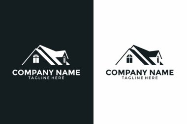 Ev logosu tasarımı. Gayrimenkul, emlak ve emlak logosu kavramı. ev çatısı simgesi