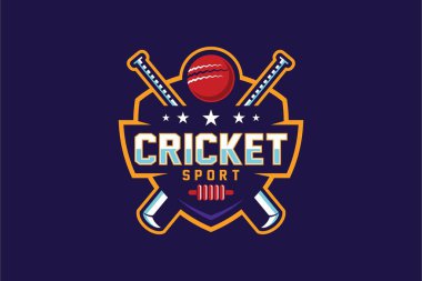 Kriket Takımı Logo Şablonu Tasarımı