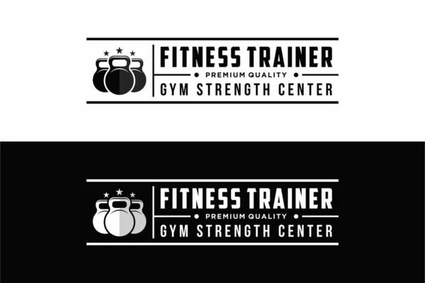 Bodybuilding Sports Fitness Logo Icon Vector Template — Stock Vector