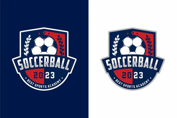 Diseño Del Logo Deportivo Del Club Fútbol — Vector de stock