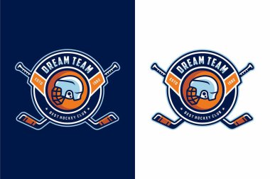 Hokey kulübü spor logosu tasarımı