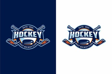 Modern minimalist tarzda hokey turnuvası logosu