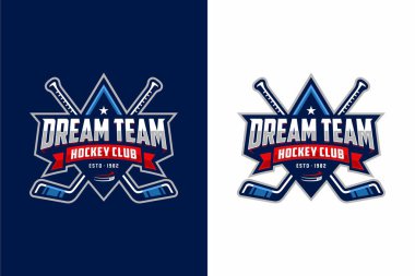 Hokey kulübü spor logosu tasarımı