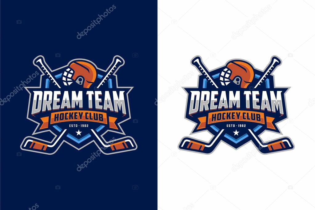 Hockey club sport logo design