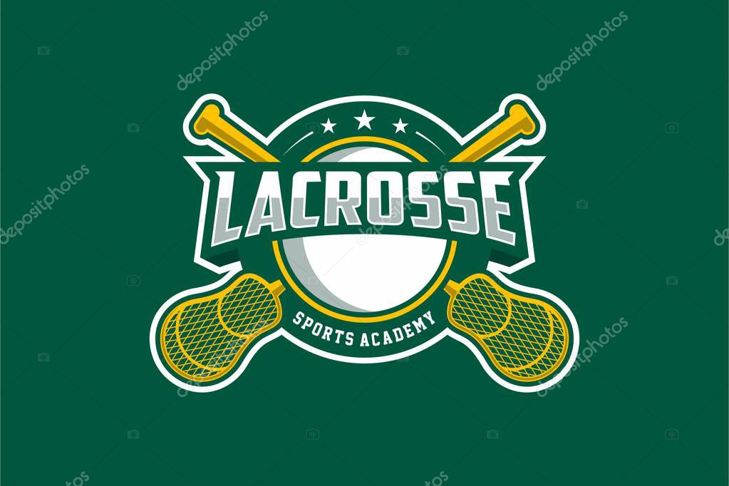 Lacrosse badge logo in modern minimalist style