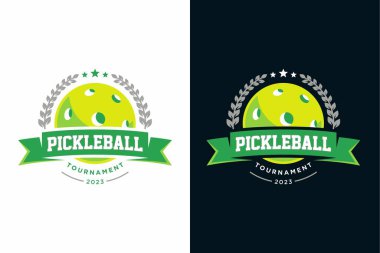 Pickleball logo tasarım vektör çizimi